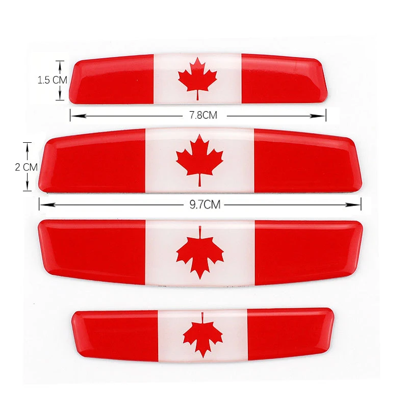 4 шт./компл. флаг Канады автомобильная дверь фотозащита от царапин Противоударная