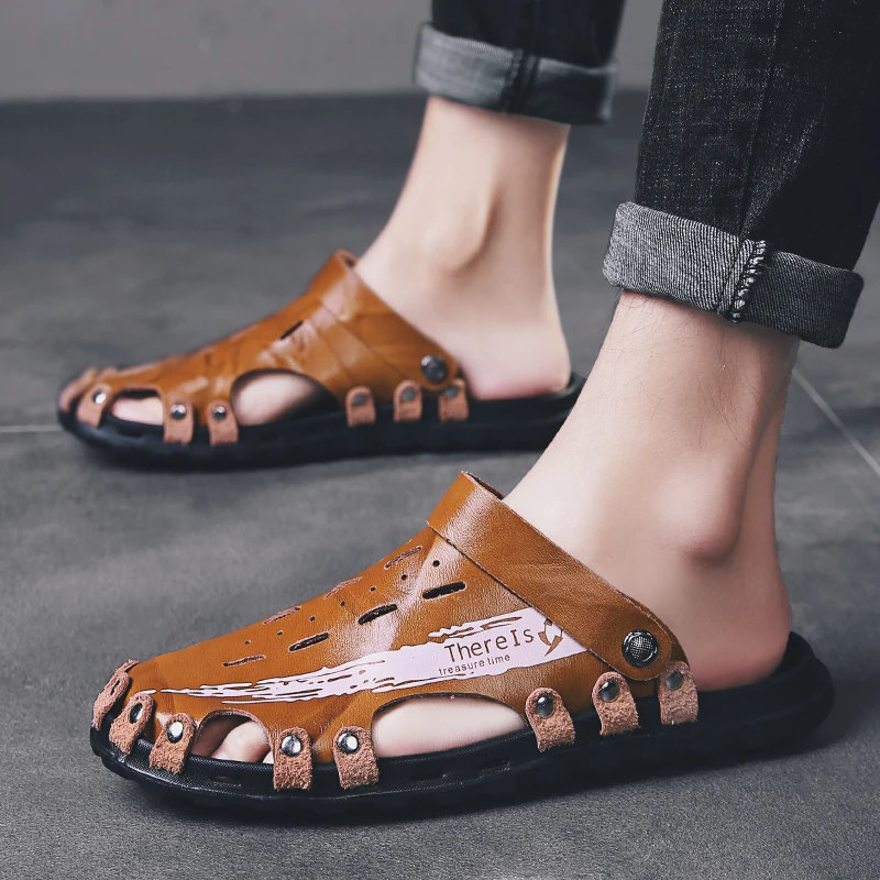 

Sandalen Heren Sandalia Masculina Couro Summer Sandals Men Leather Classic Roman Sandale Ete Homme Sandalias Cuero For 2020