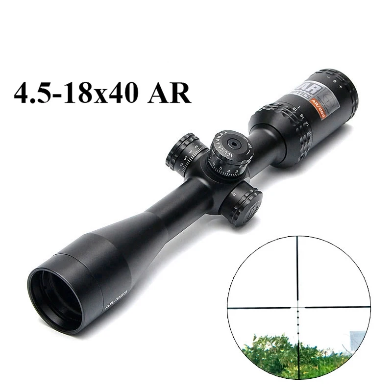 4,5-18x40 AR/223 Тактическая Винтовка прицел Открытый сетка оптический прицел крест прицел дальние охотничьи прицелы