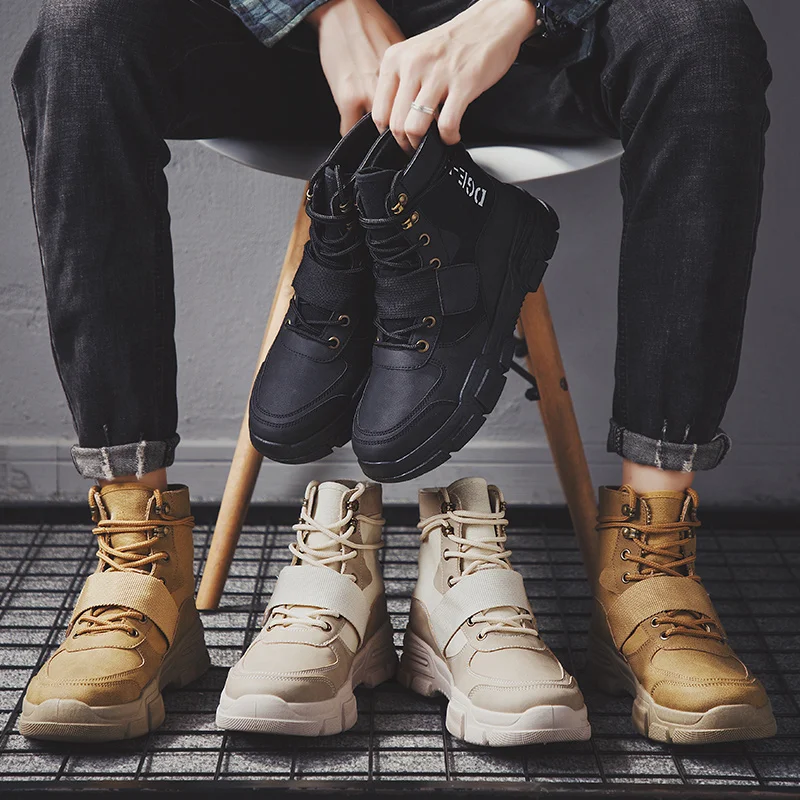 Men Military Boots Winter Leather Special Force Ankle Combat Snow Footwear Big Size |