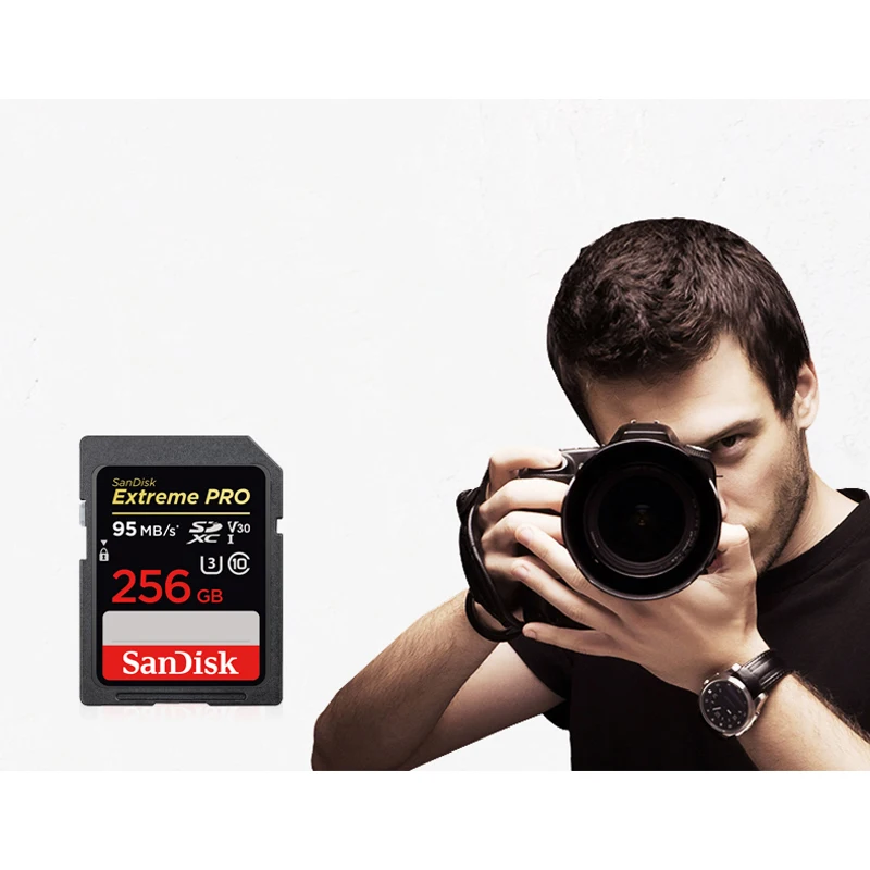 SanDisk Extreme PRO SDHC sd-карта 256 Гб карта памяти C10 U3 до 95 Мб/с для видеокамеры и компьютера