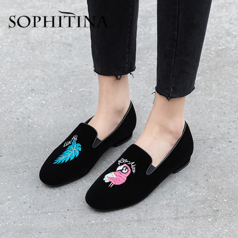 SOPHITINA/повседневная женская обувь на плоской подошве Удобная с вышивкой