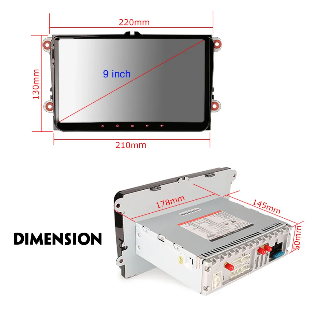 Автомобильный мультимедийный плеер DAB + TPMS 9 &quot Android 0 4G Wi-Fi Bluetooth для PASSAT GOLF 8901 TIGUAN