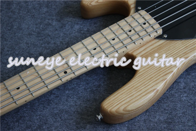 Новое поступление натуральная древесина электрическая бас гитара 5 струн музыка