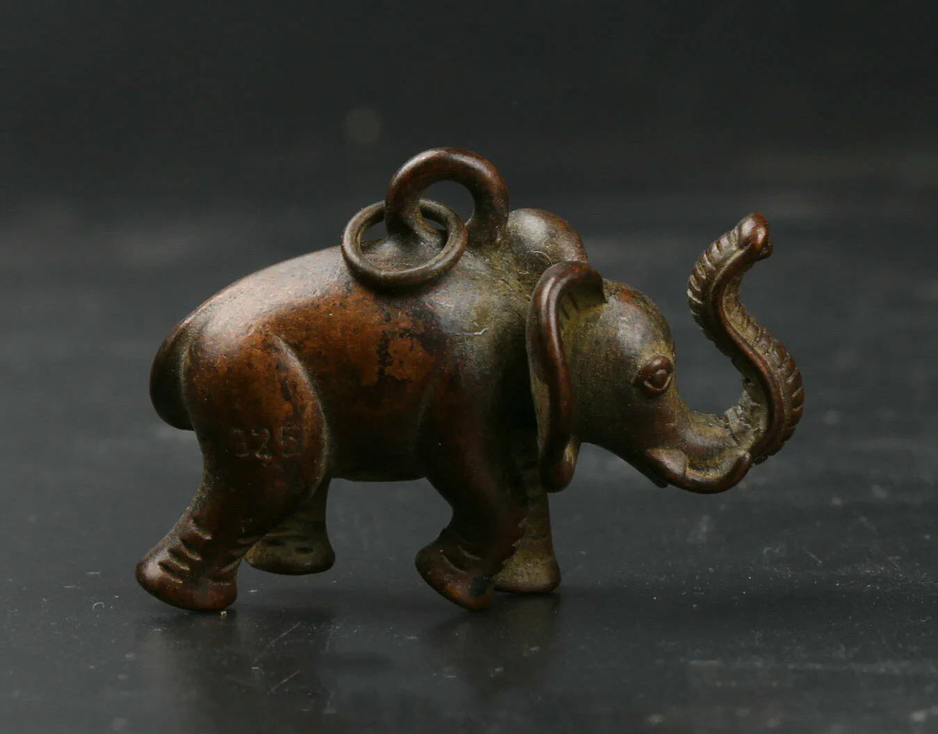 41 мм маленький Curio Китайский Бронзовый Милый животное слон Heffalump кулон статуя