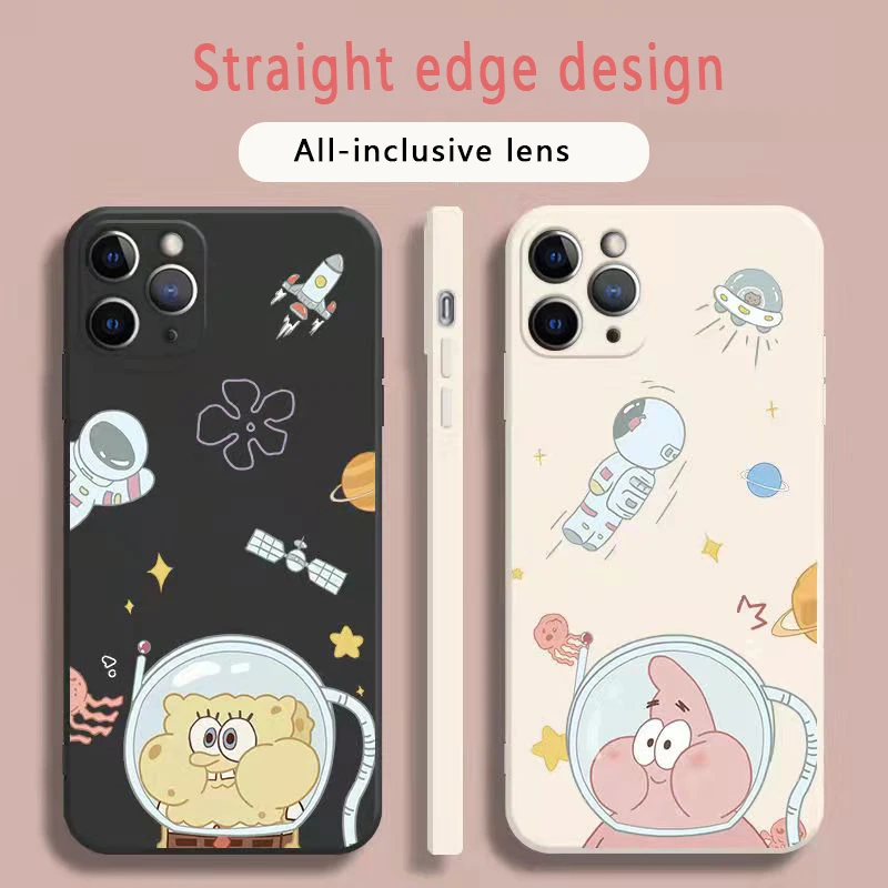 

Cartoon-SpongeBob-Patrick-Star HOT Case For iPhone 12 13 Pro MAX Mini 11 Pro MAX X SR 6 6S 7 8 Plus XS MAX Silicone Cover Funda