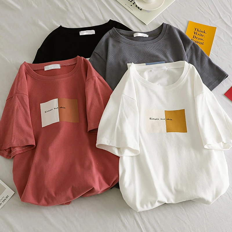 QNPQYX новый летний Стиль футболка для женщин с принтом букв женские белые футболки