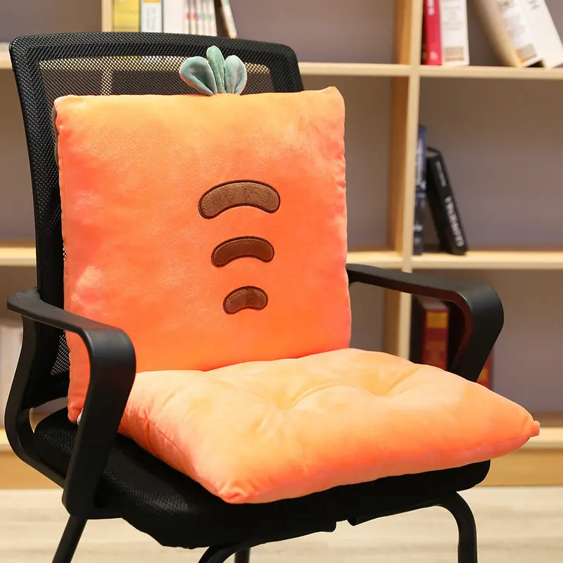 carrot 35*35*55 см летняя Шейная Подушка для сна полдень Подушка офисный школьный стул подушка морковь клубника медленный подарок для друзей - Цвет: carrot