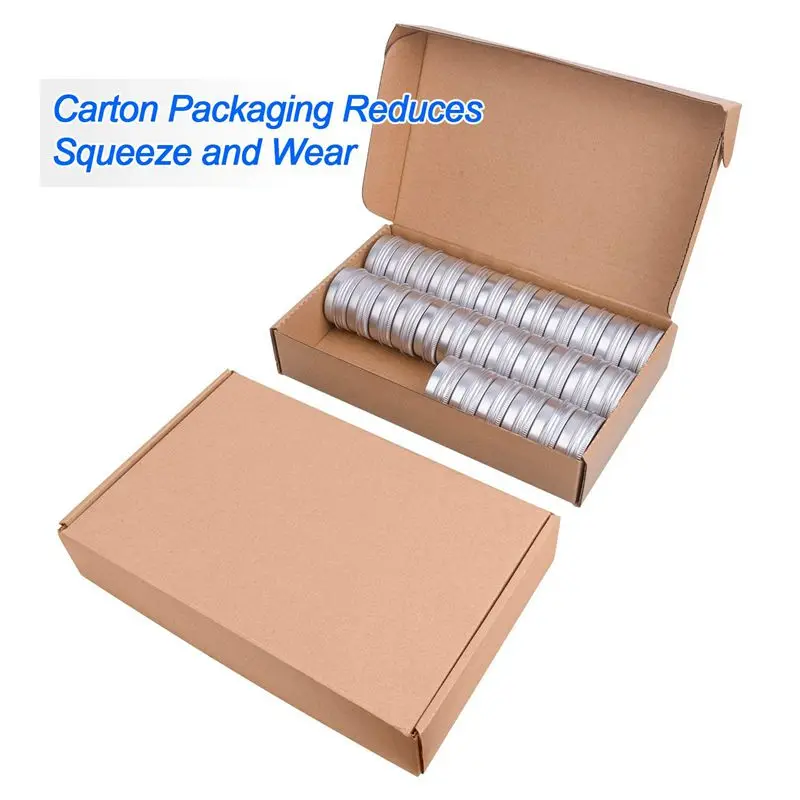 

30 Pack Screw Top Round Metal Lip Balm Tins Containers Lids (1oz)