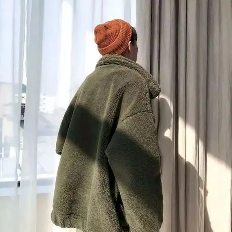 Зимняя куртка из овечьей шерсти мужские новые куртки с подкладкой студенческое