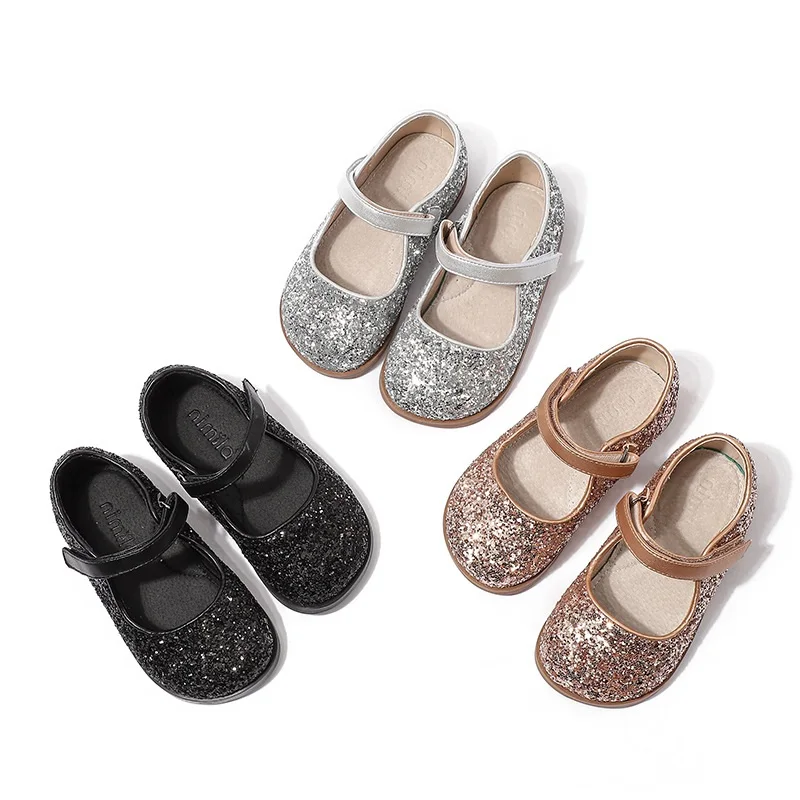 

Girls' leather shoes exotic spring single shoes soft soled princess shoes