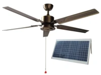 outdoor 52 solar ceiling fan with 3 speed settings for porche patio gazebo breezeway pergola shelter sunroom lanai