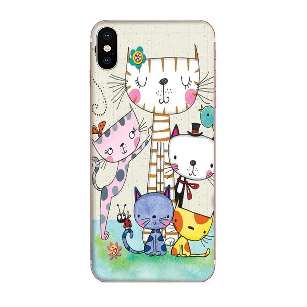 Высококачественный чехол для телефона Кот спящий на книгах Apple iPhone 4 4S 5 5C 5S SE 6 6S 7 8