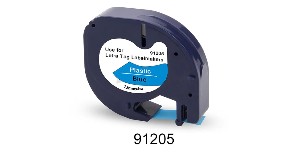 Absonic 12 мм 12267 91201 Labelprinter Dymo Letratag пластиковая лента 91202 91203 91204 91205 этикетка производитель совместимый для Dymo LT-100H