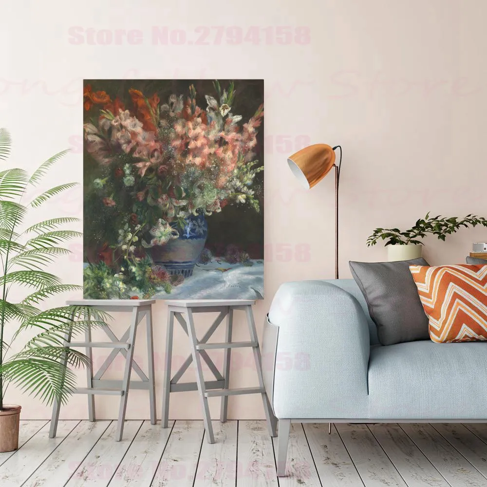 Реплика огустителя Ренуара для молодых женщин швейная чашка гладиаоли в вазе