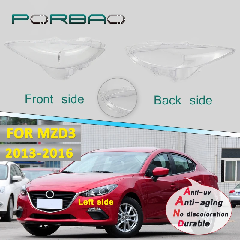

Headlight Headlamp Cover 4Doors for Mazda 3 Transparent Car Front Light Lamp Shell 2013 2014 2015 2016 Auto Replacement Parts