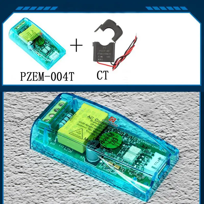PZEM-004T 3,0 Версия ttl Modbus-RTU Мощность измеритель влажности Измеритель kwh Однофазное реле 100A Электрический Вольт Ампер частота измеритель мощности