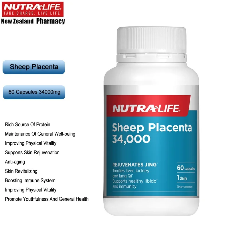 34000 мг Новой Зеландии капсулы &quotОвечья плацента&quot Витамин D3 минеральной Для