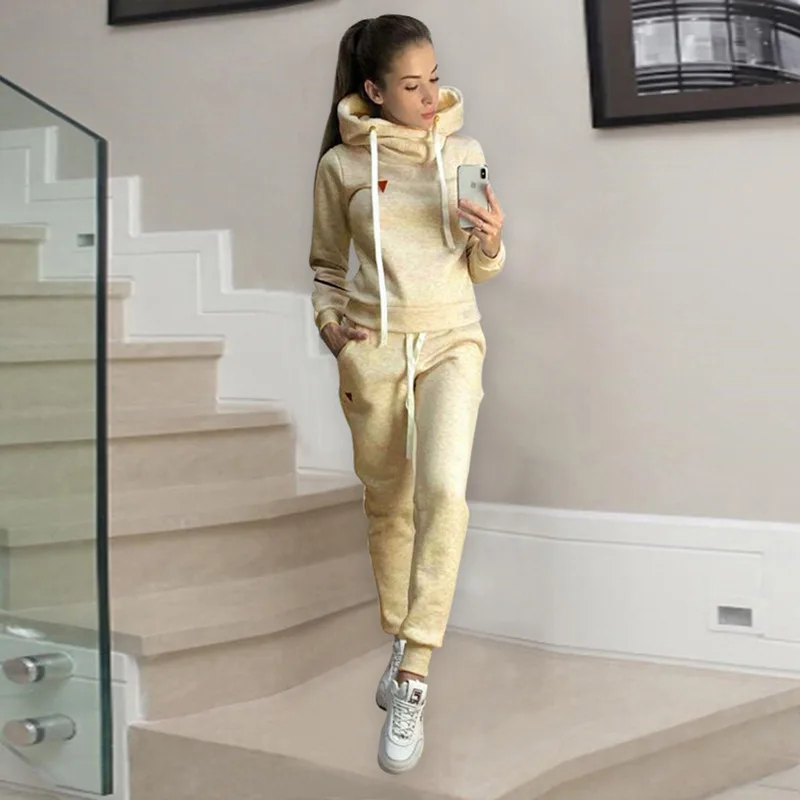 

Loose Sports Hoodie Suit Oversized Streetwear Women Clothes Set