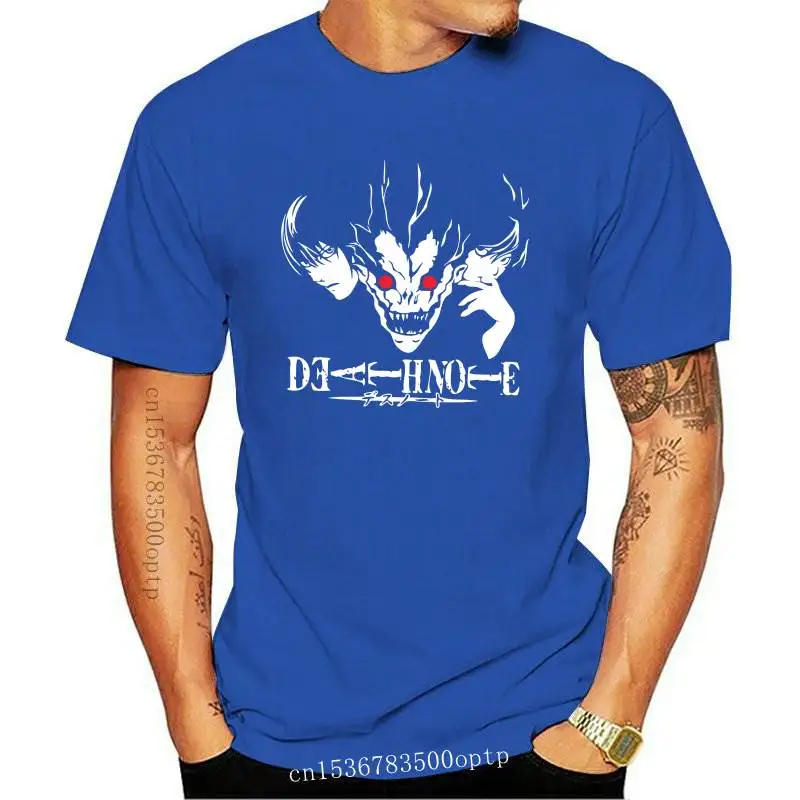 

Cheap Custom Death Note White Tee Mens Custom Print Short Sleeves Red Crew Neck Tees