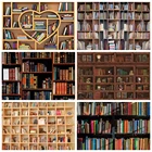 Laeacco фон для фотосъемки Снова в школу, старая книжная полка, библиотека, винтажный портрет, Фото фоны, фотосессия для фотостудии