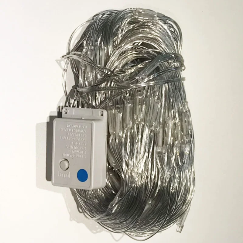 Светодиодная гирлянда из медной проволоки с вилкой европейского стандарта