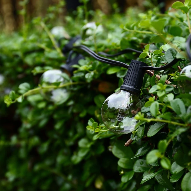 Уличная гирлянда G40 с прозрачными лампочками 10/25 винтажные лампочки для заднего