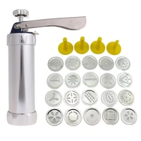 cookies press cutter baking tools cookie biscuits press machine kitchen tool bakeware with 20 cookie molds and 4 nozzles
