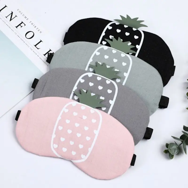 Креативный принт фрукт ананас маска для сна женщин и девочек портативный