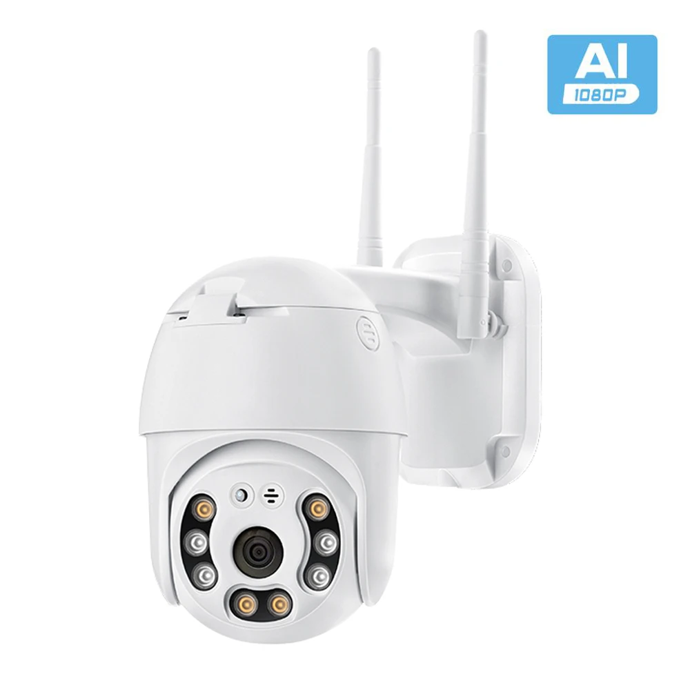 1080P наружная скоростная купольная AI Wifi ip камера 2MP H.265 аудио PTZ Беспроводная с