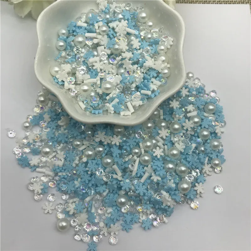20g Christmas Snow mix for Resin DIY Supplies Nails Art Polymer Clear Clay accessories Sequins scrapbook shakes Craft | Дом и сад
