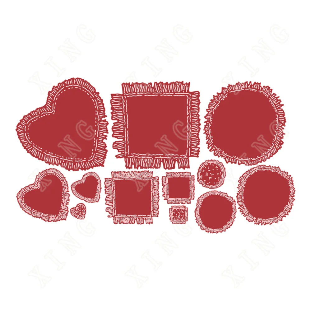 

Diy Rural Patches Heart Pattern Metal Cutting Dies Scrapbooking Album 3D Embossed Paper Greeting Card Crafts DecorationTemplate