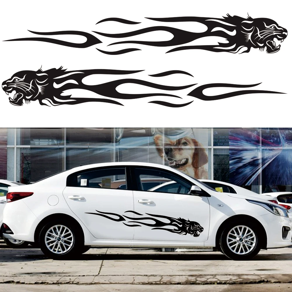 2 х наклейки с рисунком пламени для кузова автомобиля боковая наклейка грузовика