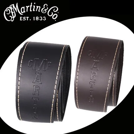 

Тонкий кожаный ремешок MartinGuitar, черный/коричневый