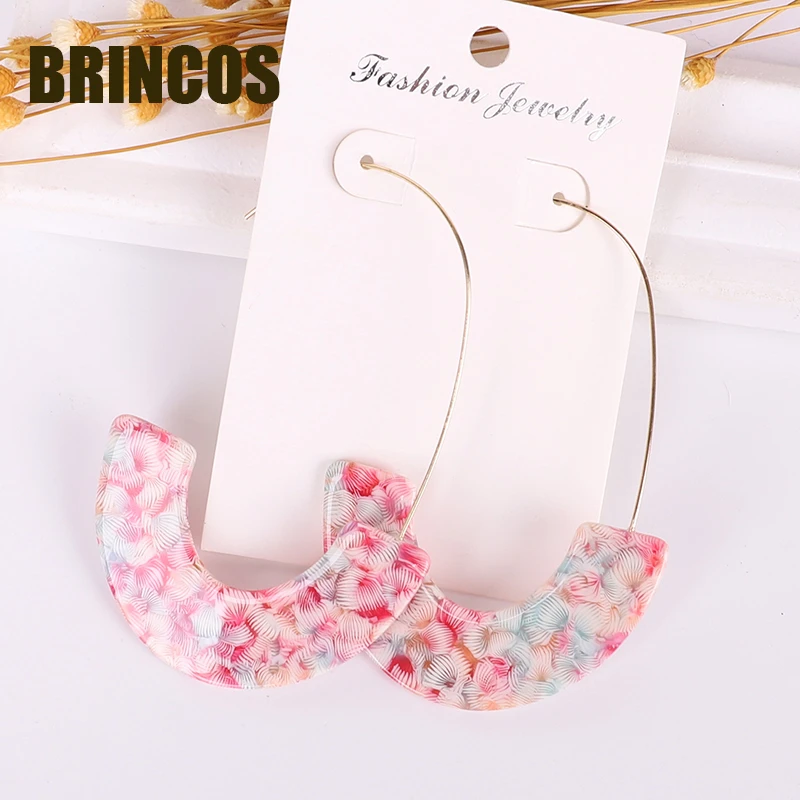 Модные Акриловые серьги 2019 набор обручей ювелирные изделия корейский