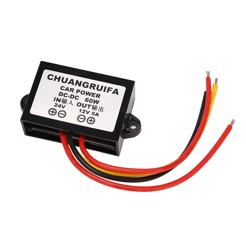 

Водонепроницаемый понижающий преобразователь источника питания IP67, 24 В постоянного тока в 12 В, 5 А, 60 Вт, модуль регулятора, понижающий преоб...