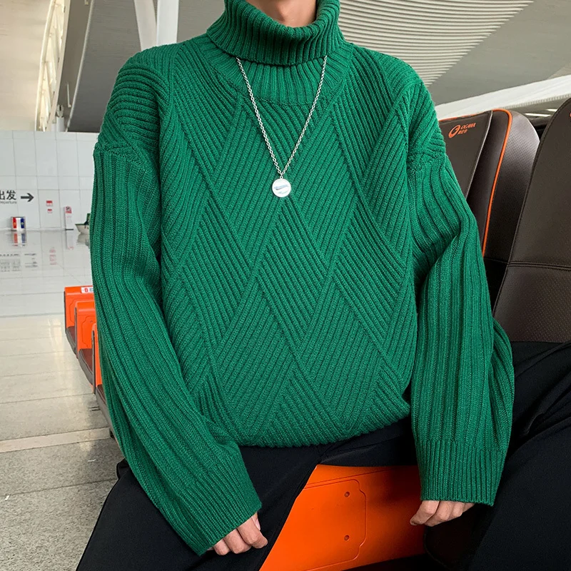 2019 осенне зимний Повседневный Теплый Толстый Пуловер с высоким воротником и