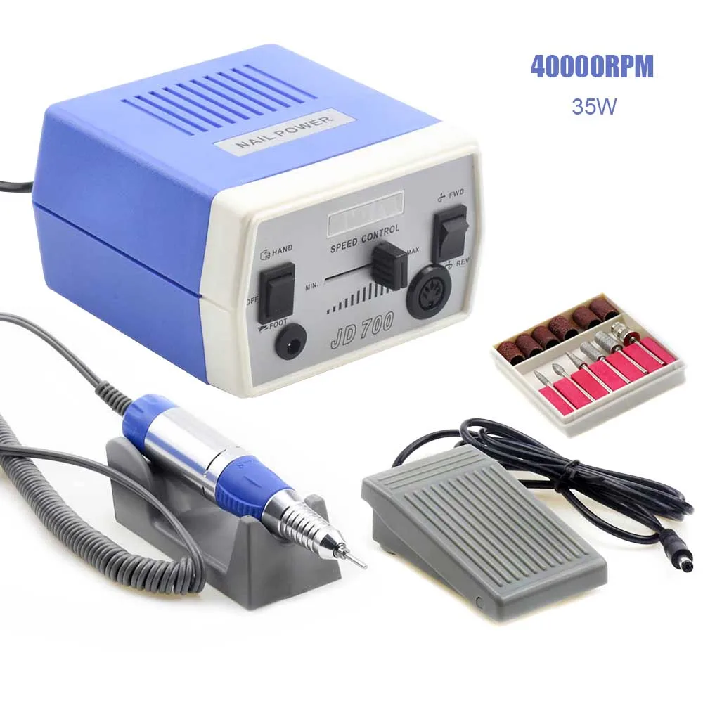35W EU-JD700-220V Электрический Фрезер для ногтей, сверлильный станок для 35/19. 5/12 Вт 35000/20000 ОБ/мин, маникюр, машинка для маникюра, для маникюра, оборудование для маникюра, аксессуар, фрезер для ногтей, сверлильный набор инструментов - Цвет: 35W EU-JD700-220V