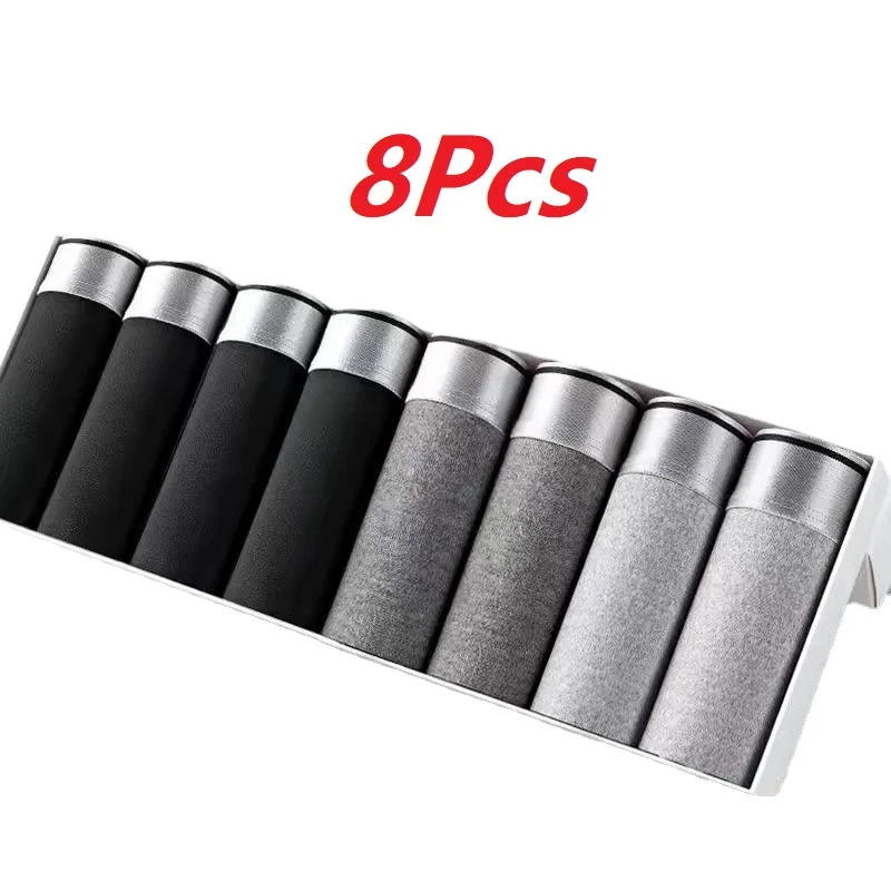 4/8 Pcs/Lot Men's Boxer  Men's Underwear Cotton Inner Comfort Boxer Shorts Loose Plus Size L-5XL Sexy Men's Underwear