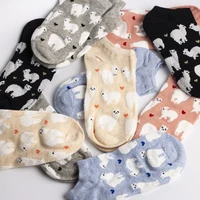 10 pairs cotton socks tiny alpacas love hearts pink blue black gray socks animal breathable cozy high quality fit womens socks