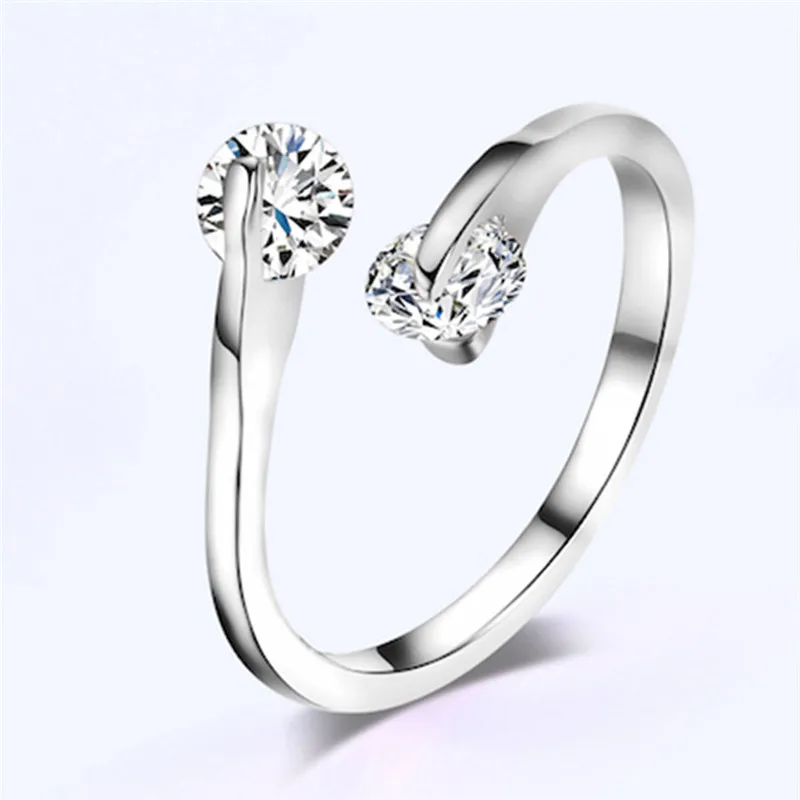 Simple Fashion Crystal Ring For Women Fine Jewelry Adjustable Double Rounds Open Midi Toe Rings | Украшения и аксессуары