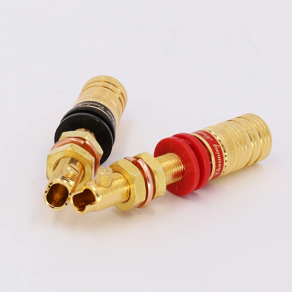 4 шт. клеммный разъем для колонки сообщений с покрытием из 24-каратного золота |