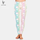 Новое поступление, женские леггинсы LETSFIND с милым 3D единорогом, спящим на облаке, женские леггинсы с высокой талией, тонкие леггинсы