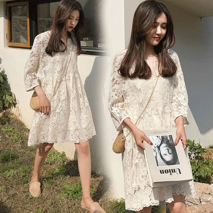 

Women Autumn Long Sleeve Back Dress Lace Up Solid Color Hip Bodycon Dress
