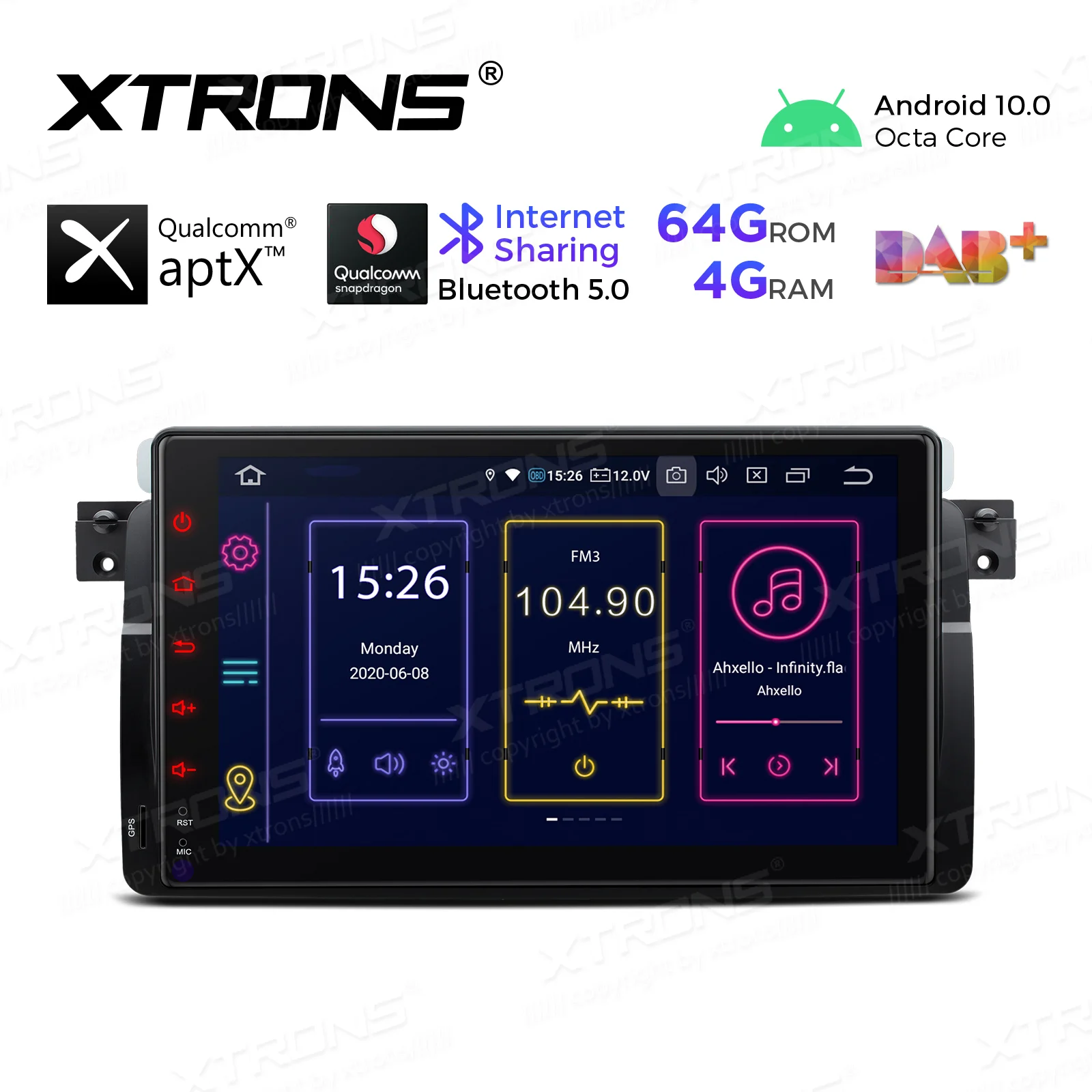 XTRONS 9'' Android 10.0 Qualcomm Bluetooth 5.0 Car Multimedia Radio Player GPS For BMW E46 Sedan Rover 75 MG ZT NO DVD | Автомобили