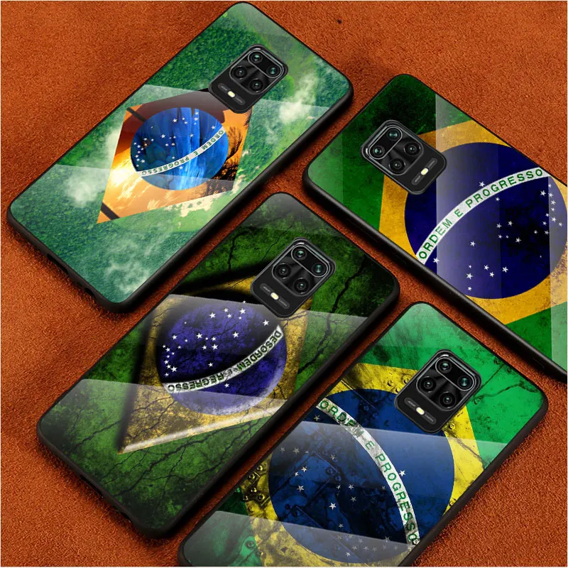 

Brazil Brasil For Xiaomi Redmi Note 10 10S 9T 9S 9 8T 8 7 Phone Case Tempered Glass Hot New Shell Luxury Cove