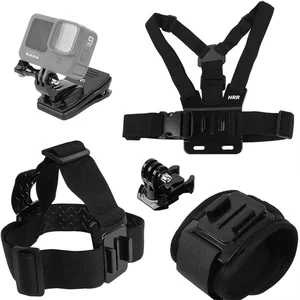 sport camera accessories set for gopro hero 9 8 7 quick release head strap chest mount harness backpack clip holder wrist strap free global shipping