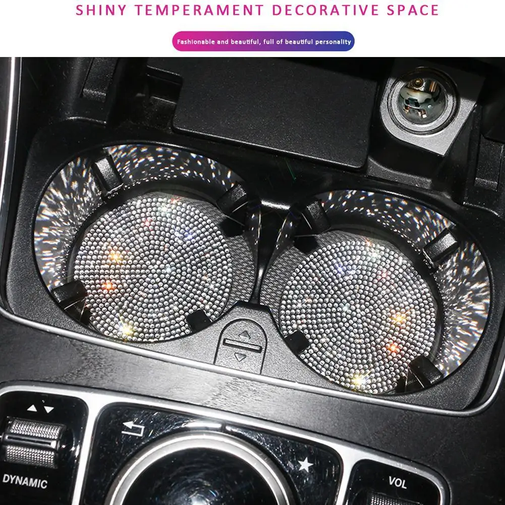 

Car Water Coaster Diamond-studded Anti-skid Pad Coaster Hot Diamond Fashion Car Anti-skid Goddess Coaster