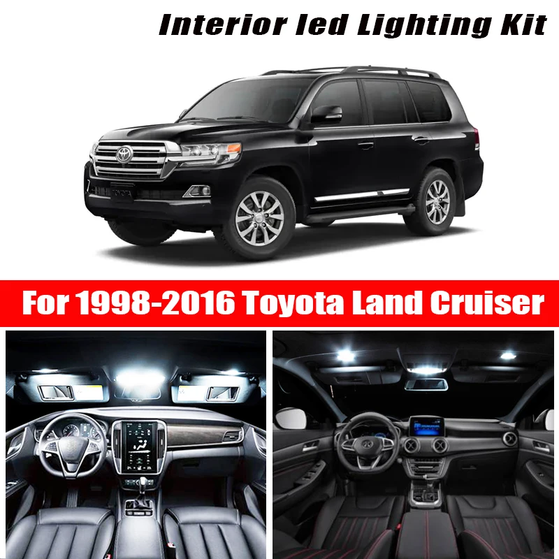 Для Toyota Land Cruiser 1998 2016 белые автомобильные аксессуары Canbus без ошибок светодиодный