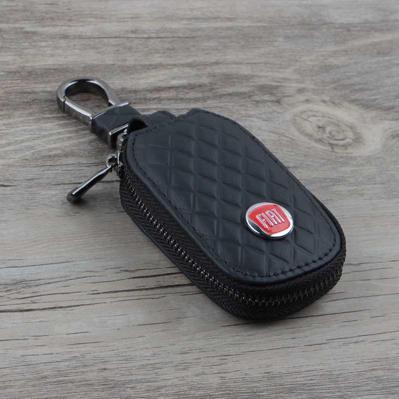 Чехол из натуральной кожи для ключей от автомобиля Fiat 500 Panda Uno Palio Tipo Ducato Boyue Bravo 595